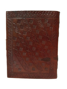 Fait à la main en cuir marron A3 cahier imprimé paon en relief fil cousu reliure serrure en laiton pour écrire la poésie journalisation - Product Image 2