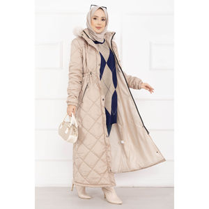 Doudoune longue matelassée royale à capuche en fourrure, coupe-vent en vison, réversible, chaude, imperméable, style décontracté, doublure en nylon, saison hivernale - Product Image 3
