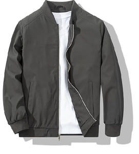 Veste en polaire softshell à double boutonnage décontractée pour homme, en fourrure de mouton, avec sequins, capuche amovible, réversible, coupe-vent bomber - Product Image 2