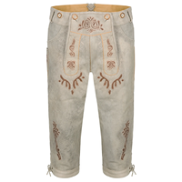 OEM 2025 – Meilleur Prix – Short Lederhosen Bavarois pour Homme – Cuir Premium Brodé Uni – Style Urbain – Vente en Gros à Bas Prix