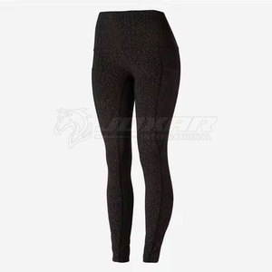 Collants d'équitation pour femmes avec logo personnalisé Pantalon équestre taille haute extensible Tissu respirant - Product Image 2