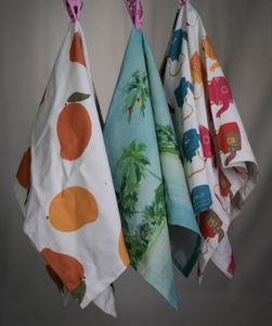 Essuie-tout carré en coton 100 %, motif floral, séchage rapide, écologique, durable, pour la cuisine, imprimé sur mesure, vente en gros - Product Image 3