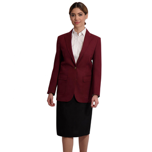Blazer Escolar y de Gala Personalizable, Color Granate, Corte Entallado, Antiarrugas, de Alta Calidad, Venta al Por Mayor - Product Image 4