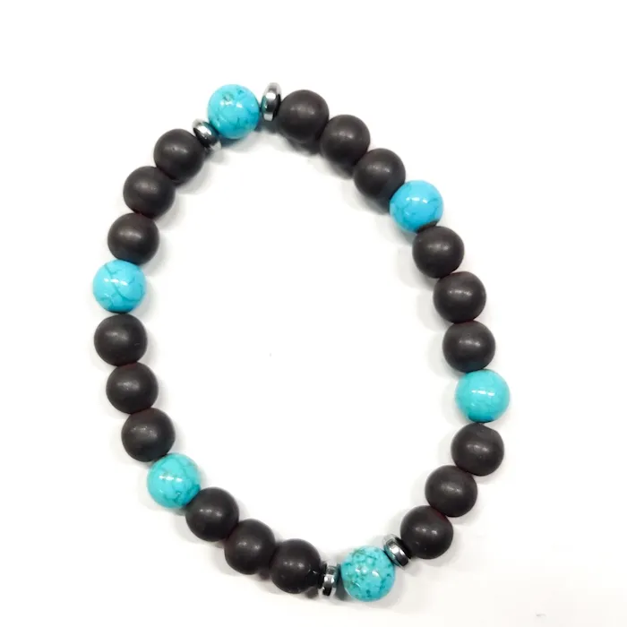 Piedras preciosas naturales teñidas Howlite & Matt Beads ajustable 8mm Beads Stretch pulsera al por mayor pulsera hombres mujeres regalos Ideas