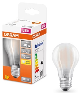 Lámpara LED Estándar Retrofit de Vidrio Esmerilado 4W 2700K 470Lm (Osram 112469) - Product Image 1