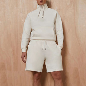 Conjuntos Deportivos de Sudadera con Capucha y Pantalones Cortos Casuales Personalizados al por Mayor para Hombre, Sudadera de Cuello Redondo de Felpa Francesa, Ropa Deportiva con Logotipo - Product Image 3