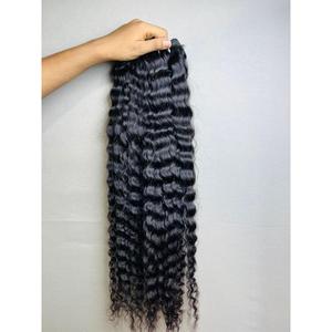 Cheveux vierges indiens bruts, boucles profondes, mèches naturelles, boucles birmanes, styles de boucles profondes lâches, longueurs étirées de 8 à 36 pouces - Product Image 4