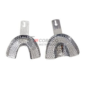 Hydrophilic Perforated Impression Trays Surface Treated Stainless Steel For Enhanced Material Adhesion Alginate - Product Image 5