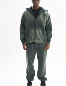 Conjunto Deportivo Personalizado 2026 con Logotipo, Estilo Urbano, Lavado Ácido, Pantalones Acampanados, Sudadera con Capucha, Conjunto Deportivo Informal para Hombre, Invierno, 2 en 1, Cortavientos - Product Image 6