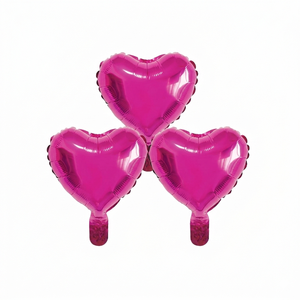 Nouveauté Premium Ballons Métallisés en Forme de Cœur 10" Couleur Fuchsia Fournitures pour Fêtes et Anniversaires Vente en Gros Espagne - Product Image 1