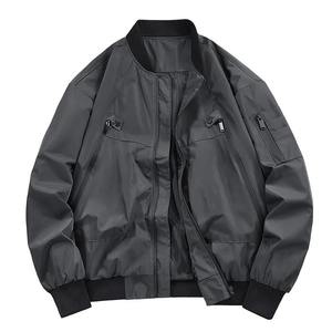Veste bomber d'hiver pour homme, décontractée, légère, coupe-vent, à bouton unique, poches avant, coupe-vent, imperméable - Product Image 5