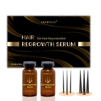 Kit de croissance capillaire à la mésothérapie avec logo personnalisé, très vendu, facteur de croissance, anti-chute de cheveux, dermaroller pour la repousse des cheveux