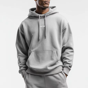 Fabricants de sweats à capuche en gros personnalisés surdimensionnés 450 Gsm sweat à capuche French Terry sweats à capuche pour hommes - Product Image 2