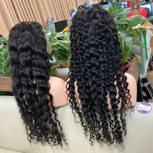 Wholesale Preplucked 30 Inch Hd Deep Wave Lace Frontal Wig Deep Wave Closure Wig Body Wave Lace Front Human Hair Wigs