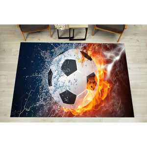 Tapis de football : Tapis sportif Feu et Eau, Tapis imprimé, Tapis doux non tissé - Product Image 1