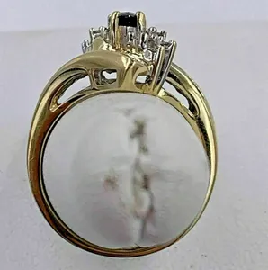 แหวนเพชรโมอิสอัญมณีสีเงิน925สำหรับงานหมั้นเพชร - Product Image 3