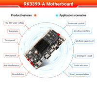 Carte mère industrielle Rockchip RK3399 Hexa Core Android Linux 4K LVDS EDP 4G WiFi Ethernet 1000M pour kiosque et reconnaissance faciale
