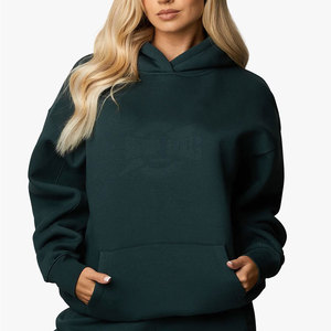 Conjunto Deportivo de 2 Piezas para Mujer, Invernal, Transpirable, con Patrón Sólido, Corte Regular, Sudadera con Capucha, Impresión de Logotipo Personalizado, Estilo Casual, Talla Personalizada - Product Image 3