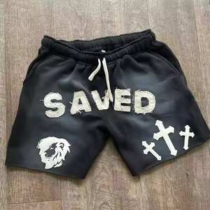 Short brodé tendance pour hommes OEM 3D Design Casual Fit Idéal pour les marques ou promotions urbaines - Product Image 1