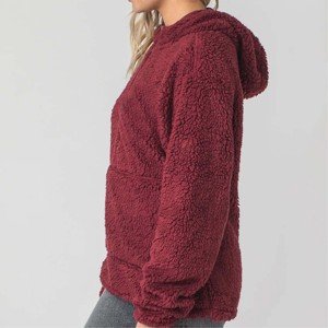 Sweat à capuche polaire doublé Sherpa avec fermeture éclair-Veste pull élégante et chaude-Parfait pour un usage quotidien et des aventures en plein air - Product Image 5