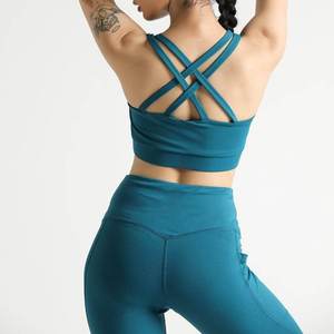 Best Selling Yoga Wear <b>Sets</b> Women Gym Leggings High Waist Seamless Workout 2 Piece Yoga <b>Set</b> Leggings - Product Image 2