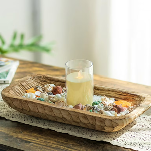 Cuencos de masa de madera, venta al por mayor, cuenco de madera para hacer velas, bandeja de madera para decoración del hogar, cuencos decorativos - Product Image 5