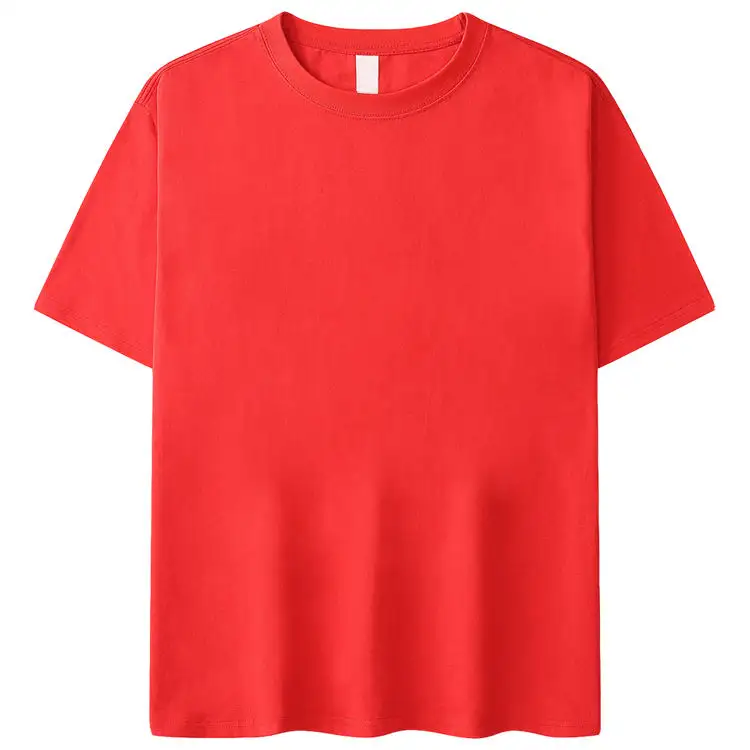 Camiseta de algodón Pima gruesa personalizada para hombre, camisa de gran tamaño con cuello redondo y hombros al descubierto, con logotipo impreso y pantalla bordada