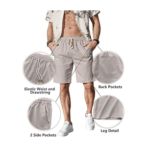 Pantalones cortos de playa para hombre ligeros de secado rápido personalizados de alta calidad con 100% poliéster 240 GSM - Product Image 3
