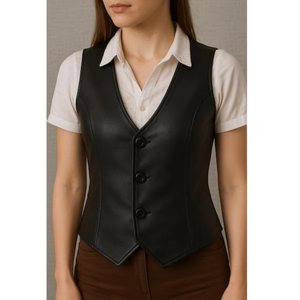 Gilet en cuir pour femmes, best-seller, nouveau design, imperméable, cuir véritable de haute qualité, prix bas - Product Image 2