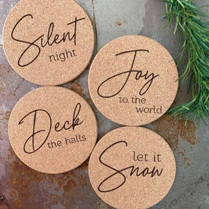 Tendance hôtels accessoires cuisine caboteur forme ronde Top vente bois liège caboteur pour bureau café panneau d'affichage - Product Image 1