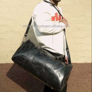 Hot Sale Crunch Leather Luggage <b>Bags</b> Multi Uses Handmade <b>Bag</b> Unisex Travel <b>Bag</b> Big Size Multi Uses Hair on Hide Fur Handbag - Product Image 4