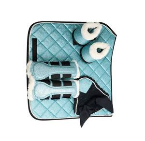 Juego de almohadillas de sillín de caballo con almohadilla acolchada brillante Botas de pierna y gorro de oreja de TARIQ MFG CO - Product Image 1
