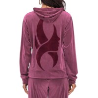 Nouvel ensemble deux pièces d'hiver de haute qualité pour femme, veste zippée à capuche 100 % coton, coupe ajustée, avec patchs brodés vintage et pantalon de jogging