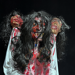 Maison hantée Animatronic terreur <span class=keywords><strong>masque</strong></span> accessoires vêtements en métal pour école maternelle garderie centres commerciaux publics aéroports - Product Image 1