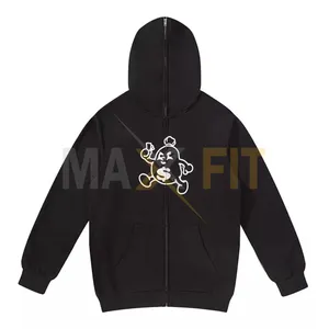 Portable Quality Classical Design Print Best Supplier OEM Service Customized Men Wear Full Zip Hoodies By MAXFIT ENTERPRISES