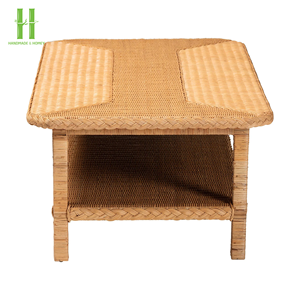Table basse en rotin naturel au design unique, qualité supérieure, fabriquée à la main au Vietnam - Product Image 2