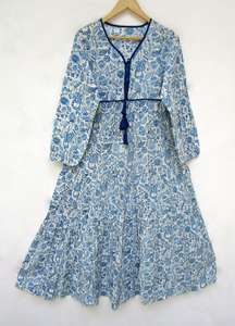 Vente en gros robes décontractées design grande taille à manches longues été lâche mini imprimé designer caftan robes kimono pour femmes ensembles - Product Image 3