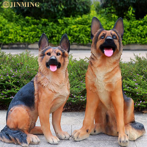 Grote Levensgrote Hars Ambachten Duitse Herdershond Standbeelden Glasvezel Versterkte Kunststof Voor Huis-En Tuindecoratie - Product Image 4