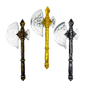 Hacha de Batalla Vikinga de Grado Industrial, Acero con Alto Contenido de Carbono, Espiga Plana, Mango de Madera Natural, Accesorios para Halloween - Product Image 5