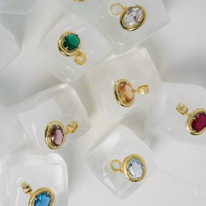 Fashion Birthstone Stainless Steel 18K PVD berlapis emas DIY batu kelahiran Oval liontin liontin kalung bulan batu untuk Kalung - Product Image 2