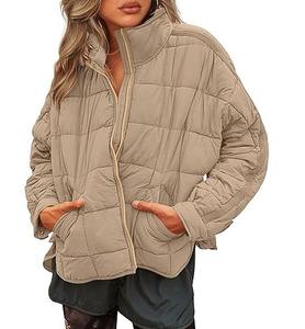 Veste matelassée pour femmes avec logo personnalisé OEM pour garder la chaleur Veste en duvet d'hiver pour les femmes Veste à glissière à bulles respirante Vente en gros OEM ODM - Product Image 3
