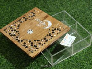 Cajas y contenedores de almacenamiento de contenedores de alimentos secos arclylic de madera de alta calidad para postre dulce para Ramadan Eid - Product Image 5