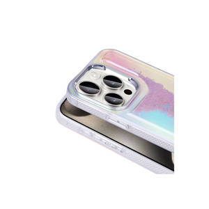 Luxury for Airbag Protective Case for iPhone 15 Pro Max Colorful <b>Bead</b> Design Transparent <b>Silicone</b> Cover Shockproof PC Material - Product Image 4