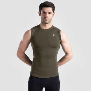 GA Outdoor Sports <b>Compression</b> Sleeveless 2.0 <b>Vest</b> in Olive Color - Product Image 1