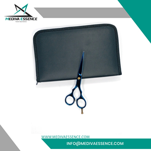 Cisaille de coiffeur en acier inoxydable bleu plasma pour la coupe de cheveux Conception de lame droite pour une utilisation en salon - Product Image 6