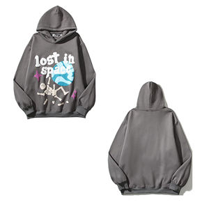 Sudadera con capucha con estampado de soplo personalizado Unisex 6XL 500gsm Jersey de gran tamaño de lana de peso pesado con cuello con capucha Conjunto de pantalones de chándal de invierno con capucha - Product Image 3