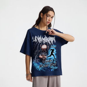 เสื้อยืดผ้าเนื้อทนทานใส่สบายผิว พิมพ์โลโก้ตามสั่ง สำหรับชุดลำลองและใส่ได้ทุกวัน - Product Image 2