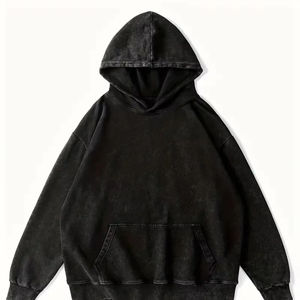 Sudadera con capucha de lana de gran tamaño de alta calidad para hombre, sudadera básica de algodón con logotipo personalizado para invierno - Product Image 1