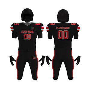 Maillots de football américain à manches courtes respirants personnalisés sublimés |   Vêtements de sport d'équipe pour adultes avec couleurs et logos personnalisés - Product Image 1