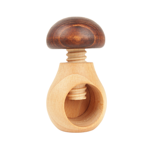 Casse-noix en bois de hêtre 10 cm, finition brute, outil de cuisine, vente en gros, logo personnalisé - Product Image 3